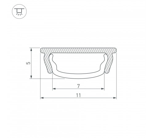 Профиль Arlight 023592 ARH-BENT-W11-2000 ANOD Профиль Arlight 023592 ARH-BENT-W11-2000 ANOD