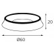 Кольцо декоративное Italline M03-046 ring black M03-046