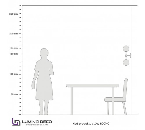 Бра LUMINA DECO LDW 6001-2 BK+WT ZODIAK Бра LUMINA DECO LDW 6001-2 BK+WT ZODIAK