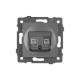 Розетка двойная RJ-12 и Ethernet RJ-45, без рамки Arlight 49851 SCT