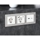 Рамка на 4 поста Ambrella Volt AF330404 Platos Стекло органическое