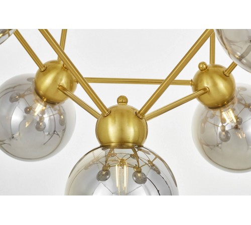 Подвесная люстра LUMINA DECO LDP 160N-12 MD+GY Zodiak Подвесная люстра LUMINA DECO LDP 160N-12 MD+GY Zodiak
