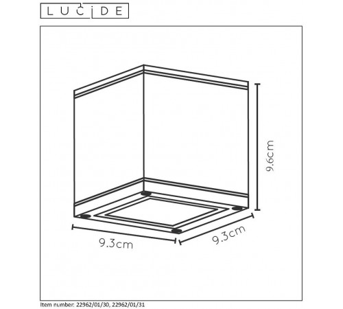 Накладной светильник Lucide 22963/01/31 Aven Накладной светильник Lucide 22963/01/31 Aven