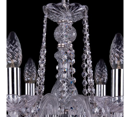 Подвесная люстра Bohemia Ivele Crystal 1402/6/160/Ni/Leafs 1402 Подвесная люстра Bohemia Ivele Crystal 1402/6/160/Ni/Leafs 1402