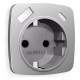 Накладка для розетки с заземлением и со шторками и 2хUSB type A и C Ambrella Volt OP5100 Quant