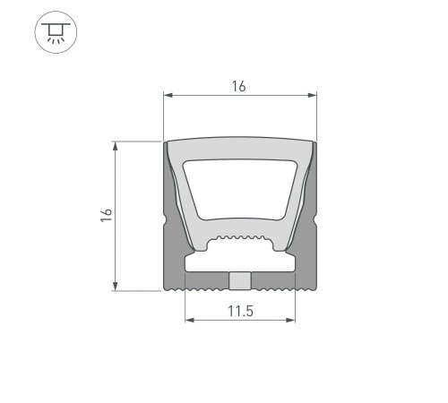 Профиль накладной гибкий Arlight 045759 WPH-FLEX Профиль накладной гибкий Arlight 045759 WPH-FLEX