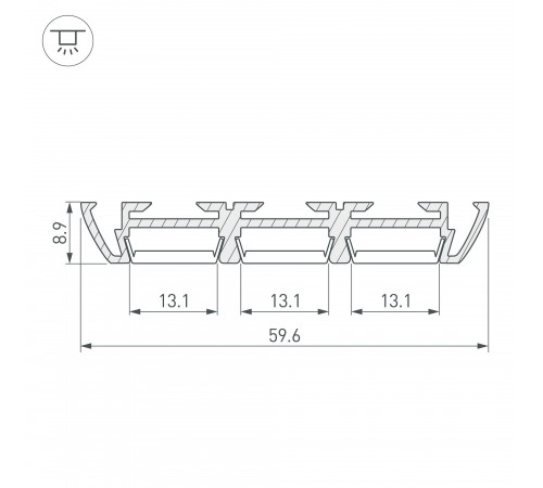 Профиль накладной Arlight 013209 PHS-3X-2000 ANOD Профиль накладной Arlight 013209 PHS-3X-2000 ANOD