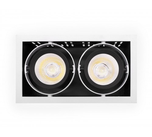 Встраиваемый светильник Ambrella Light T812 BK/CH 2*12W 4200K T Встраиваемый светильник Ambrella Light T812 BK/CH 2*12W 4200K T