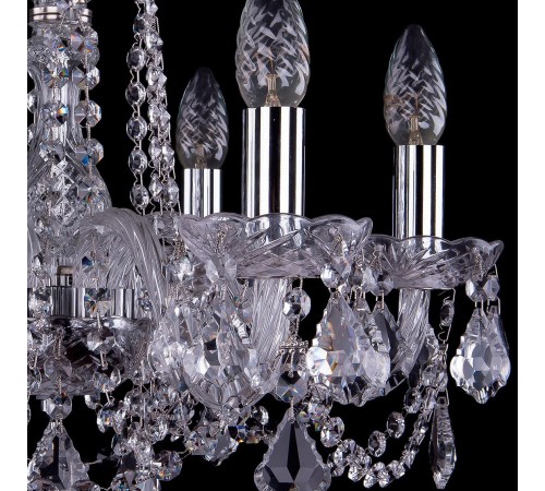 Подвесная люстра Bohemia Ivele Crystal 1402/6/160/Ni/Leafs 1402 Подвесная люстра Bohemia Ivele Crystal 1402/6/160/Ni/Leafs 1402