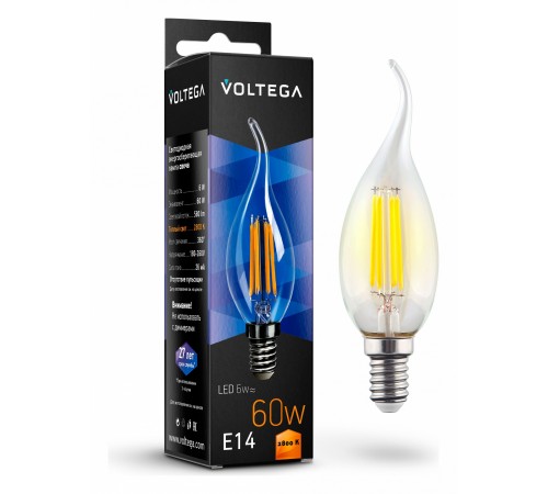 Лампа светодиодная Voltega 7017 Candle wind 6W Лампа светодиодная Voltega 7017 Candle wind 6W