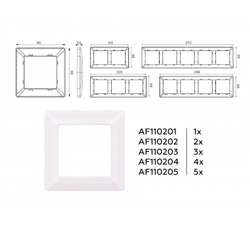 Рамка на 3 поста Ambrella Volt AF110203 Line