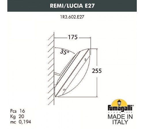 Накладной светильник Fumagalli 1R3.602.000.LYE27 Lucia Накладной светильник Fumagalli 1R3.602.000.LYE27 Lucia