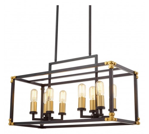 Подвесной светильник LUMINA DECO LDP 1140-8 BK+MD Waldorf Подвесной светильник LUMINA DECO LDP 1140-8 BK+MD Waldorf