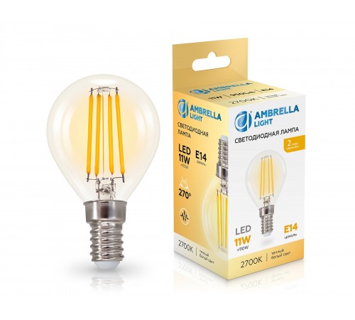Лампа светодиодная Ambrella Light 451133 G45 Лампа светодиодная Ambrella Light 451133 G45