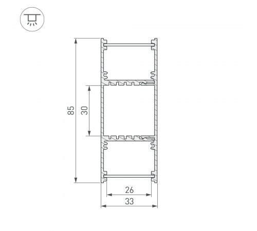 Профиль накладной Arlight 036341 ARH-WALL Профиль накладной Arlight 036341 ARH-WALL