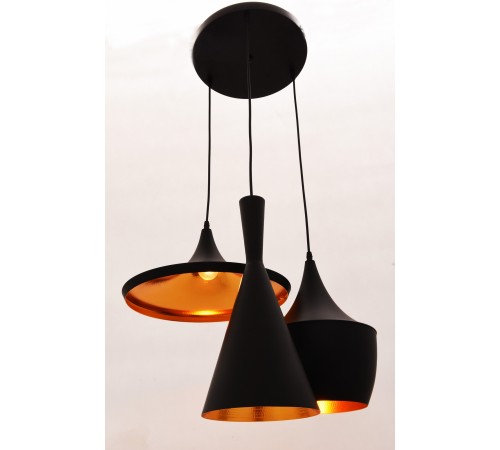 Подвесной светильник LUMINA DECO LDP 7712-3 BK Foggi Подвесной светильник LUMINA DECO LDP 7712-3 BK Foggi