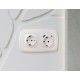 Накладка для розетки с заземлением и со шторками и 2хUSB type A и C Ambrella Volt OP2100 Quant