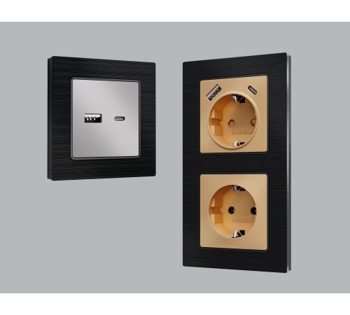 Рамка на 3 поста Ambrella Volt AF550503 Platos Металл