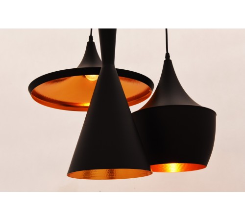 Подвесной светильник LUMINA DECO LDP 7712-3 BK Foggi Подвесной светильник LUMINA DECO LDP 7712-3 BK Foggi