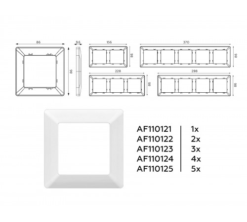 Рамка на 2 поста Ambrella Volt AF110122 Line