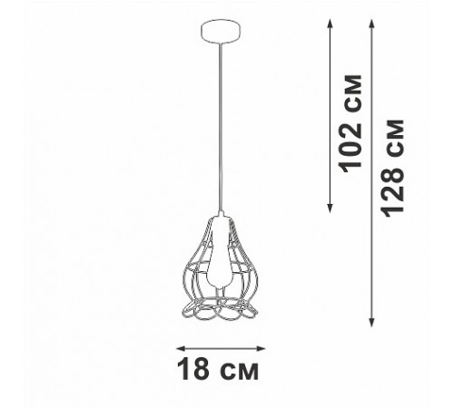 Подвесной светильник Vitaluce V2868-1/1S V2868 Подвесной светильник Vitaluce V2868-1/1S V2868