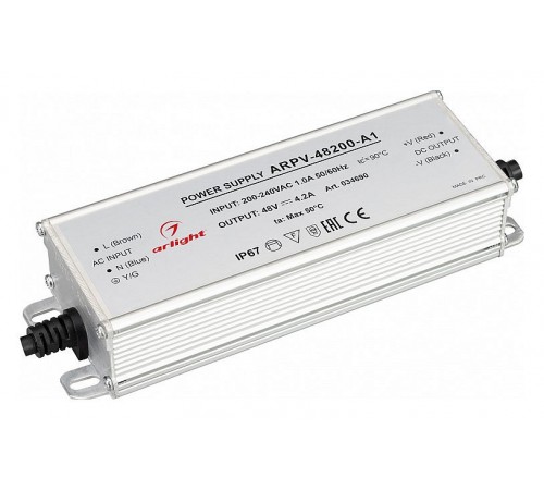 Блок питания с проводом Arlight 034690 ARPV Блок питания с проводом Arlight 034690 ARPV