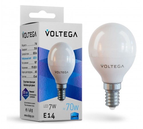 Лампа светодиодная Voltega 7055 Globe 7W Лампа светодиодная Voltega 7055 Globe 7W