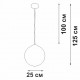 Подвесной светильник Vitaluce V29591-0/1S V29591