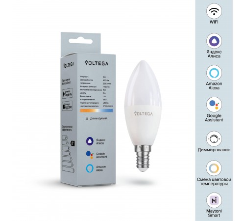 Лампа светодиодная с управлением через Wi-Fi Voltega 2427 Wi-Fi bulbs Лампа светодиодная с управлением через Wi-Fi Voltega 2427 Wi-Fi bulbs