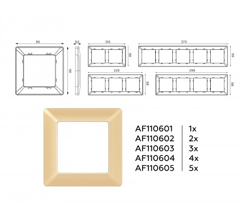 Рамка на 4 поста Ambrella Volt AF110604 Line Рамка на 4 поста Ambrella Volt AF110604 Line