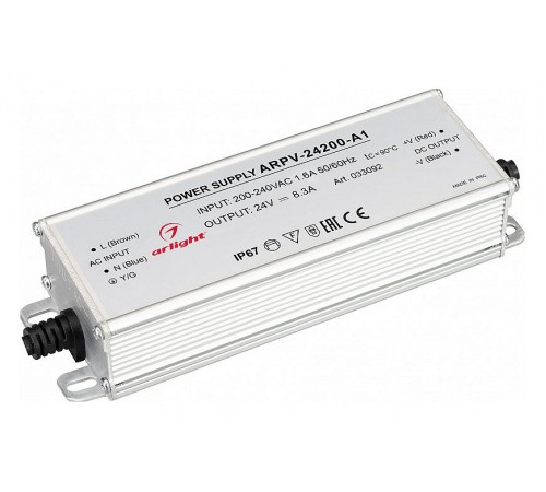 Блок питания с проводом Arlight 033092 ARPV Блок питания с проводом Arlight 033092 ARPV