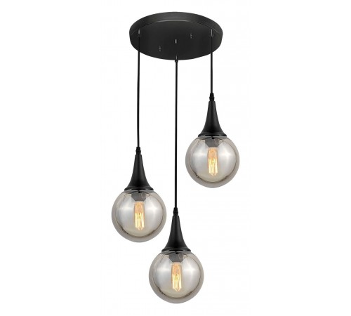 Подвесной светильник LUMINA DECO LDP 11191-3 BK Rocherro Подвесной светильник LUMINA DECO LDP 11191-3 BK Rocherro