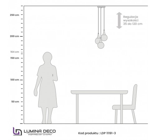 Подвесной светильник LUMINA DECO LDP 11191-3 BK Rocherro Подвесной светильник LUMINA DECO LDP 11191-3 BK Rocherro