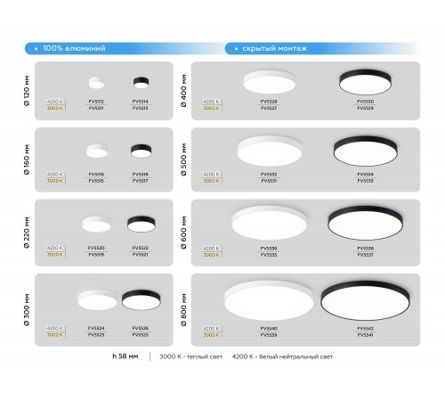 Накладной светильник Ambrella Light FV5513 FV Накладной светильник Ambrella Light FV5513 FV