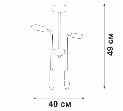 Люстра на штанге Vitaluce V3022-1/4PL V3022 Люстра на штанге Vitaluce V3022-1/4PL V3022