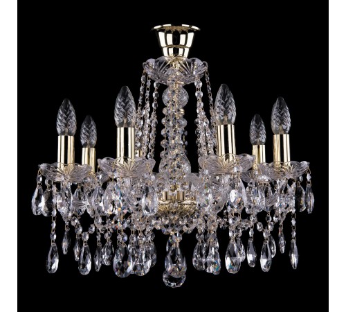 Подвесная люстра Bohemia Ivele Crystal 1413/8/165/G/Tube 1413 Подвесная люстра Bohemia Ivele Crystal 1413/8/165/G/Tube 1413