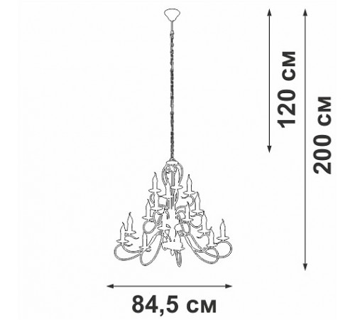 Подвесная люстра Vitaluce V1859-1/16 V1859 Подвесная люстра Vitaluce V1859-1/16 V1859