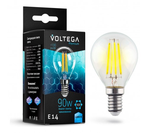 Лампа светодиодная Voltega 7137 Globe E14 9W Graphene Лампа светодиодная Voltega 7137 Globe E14 9W Graphene