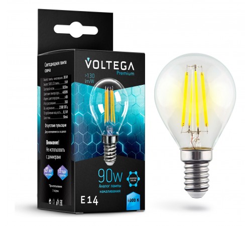Лампа светодиодная Voltega 7137 Globe E14 9W Graphene Лампа светодиодная Voltega 7137 Globe E14 9W Graphene