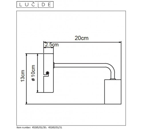 Бра Lucide 45265/01/30 Scott Бра Lucide 45265/01/30 Scott