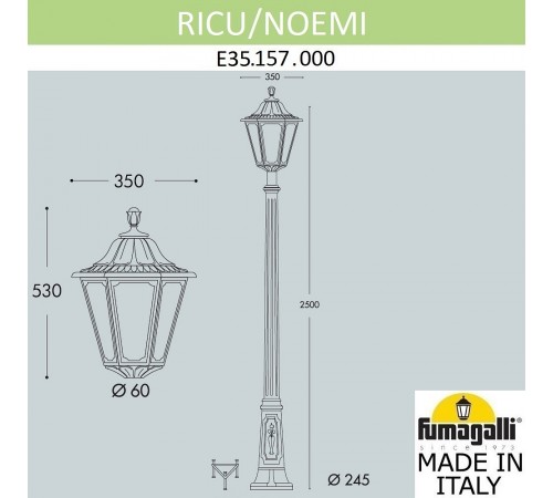 Фонарный столб Fumagalli E35.157.000.WXH27 Noemi Фонарный столб Fumagalli E35.157.000.WXH27 Noemi