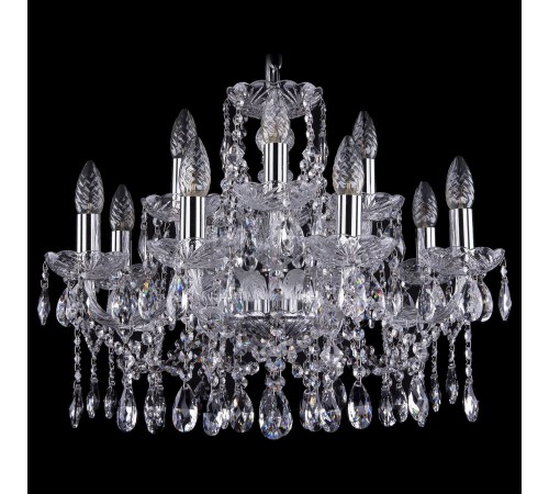 Подвесная люстра Bohemia Ivele Crystal 1413/8+4/200/Ni 1413 Подвесная люстра Bohemia Ivele Crystal 1413/8+4/200/Ni 1413
