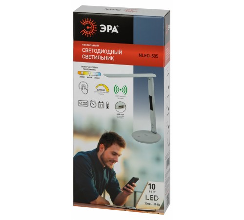 Настольная лампа офисная Эра NLED-505-10W-W Настольная лампа офисная Эра NLED-505-10W-W