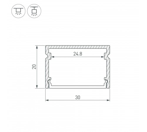 Профиль накладной Arlight 046962 SL-LINE Профиль накладной Arlight 046962 SL-LINE