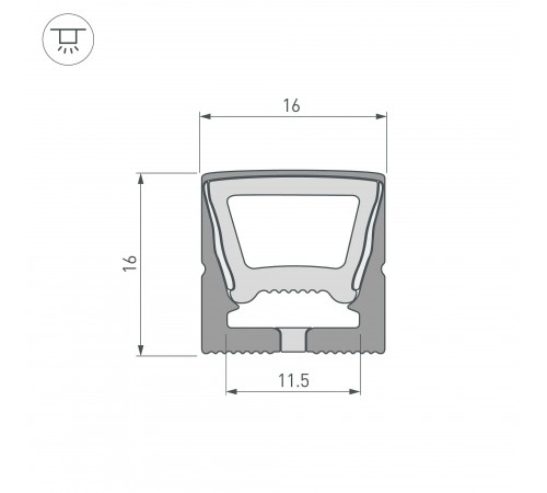 Профиль накладной гибкий Arlight 045774 WPH-FLEX Профиль накладной гибкий Arlight 045774 WPH-FLEX