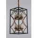 Подвесная люстра LUMINA DECO LDP 1223-8 BK+MD Quadrato