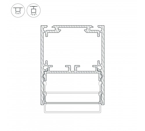 Профиль накладной Arlight 044670 SL-LINE Профиль накладной Arlight 044670 SL-LINE