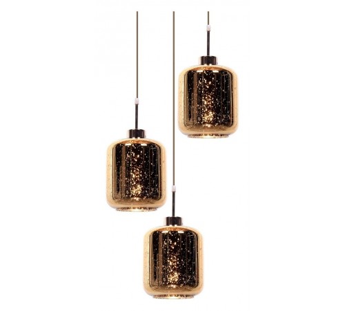 Подвесной светильник LUMINA DECO LDP 6811-3 RD GD Alacosmo Подвесной светильник LUMINA DECO LDP 6811-3 RD GD Alacosmo