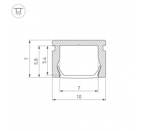 Профиль накладной Arlight 045492 PIK Профиль накладной Arlight 045492 PIK