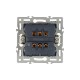Выключатель проходной двухклавишный без рамки Arlight 43729 SWT